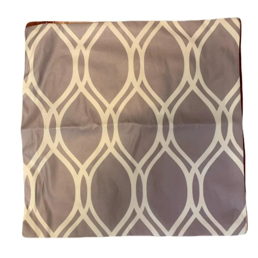 Grey and white pillow case with a touch of elegance #homedecor